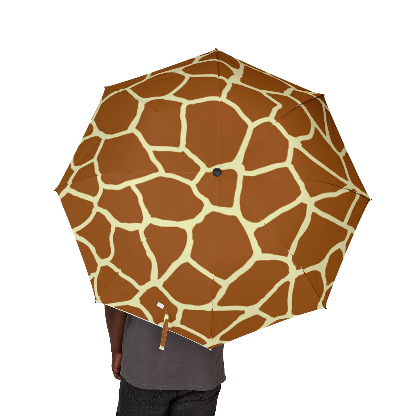 giraffe print Umbrella - Semi-Automatic Foldable Design