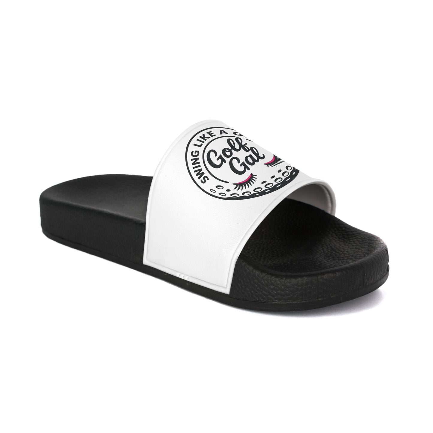 White Swing Like A Girl Golf Gal Women's Slide Sandals