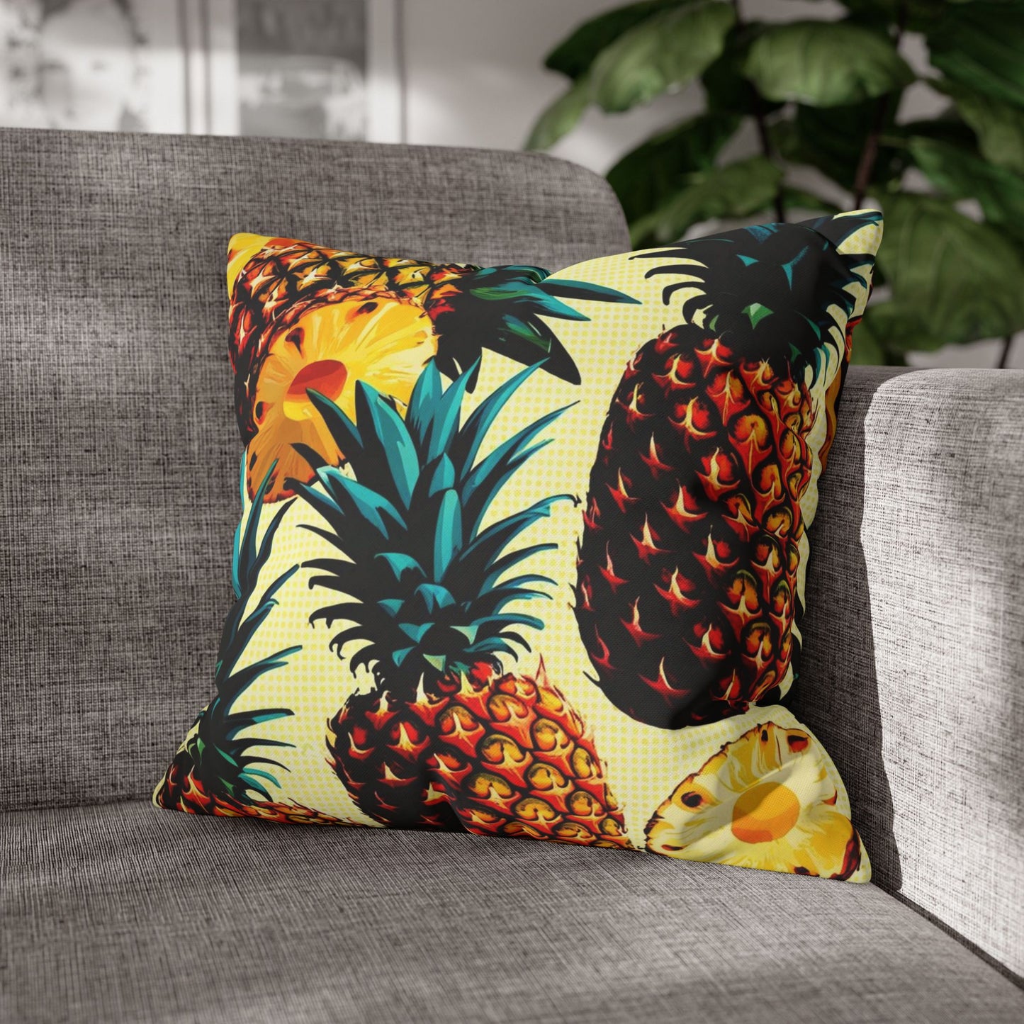 fun pineapples Canvas Pillow cover