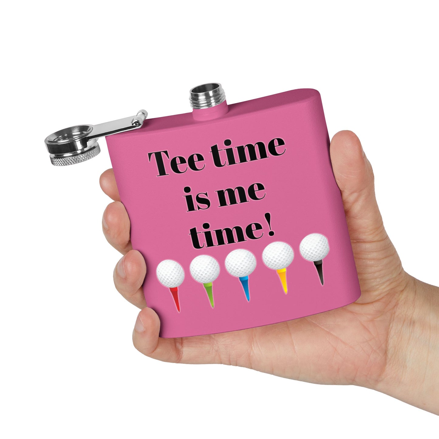 Tee Time is Me Time Sleek Stainless Steel Flask