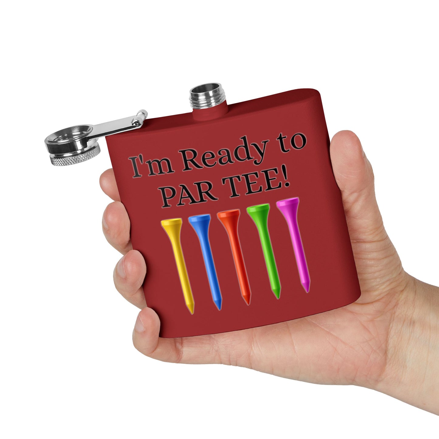 Ready to Par Tee Sleek Stainless Steel Flask
