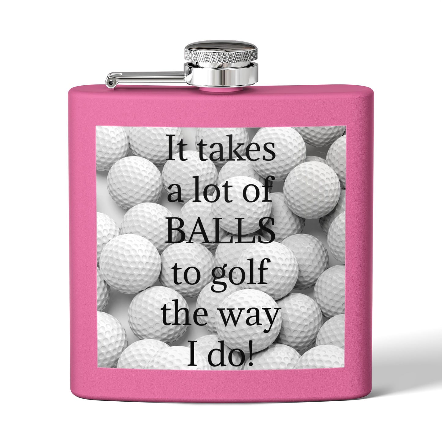 A Lot of Balls Sleek Stainless Steel Flask