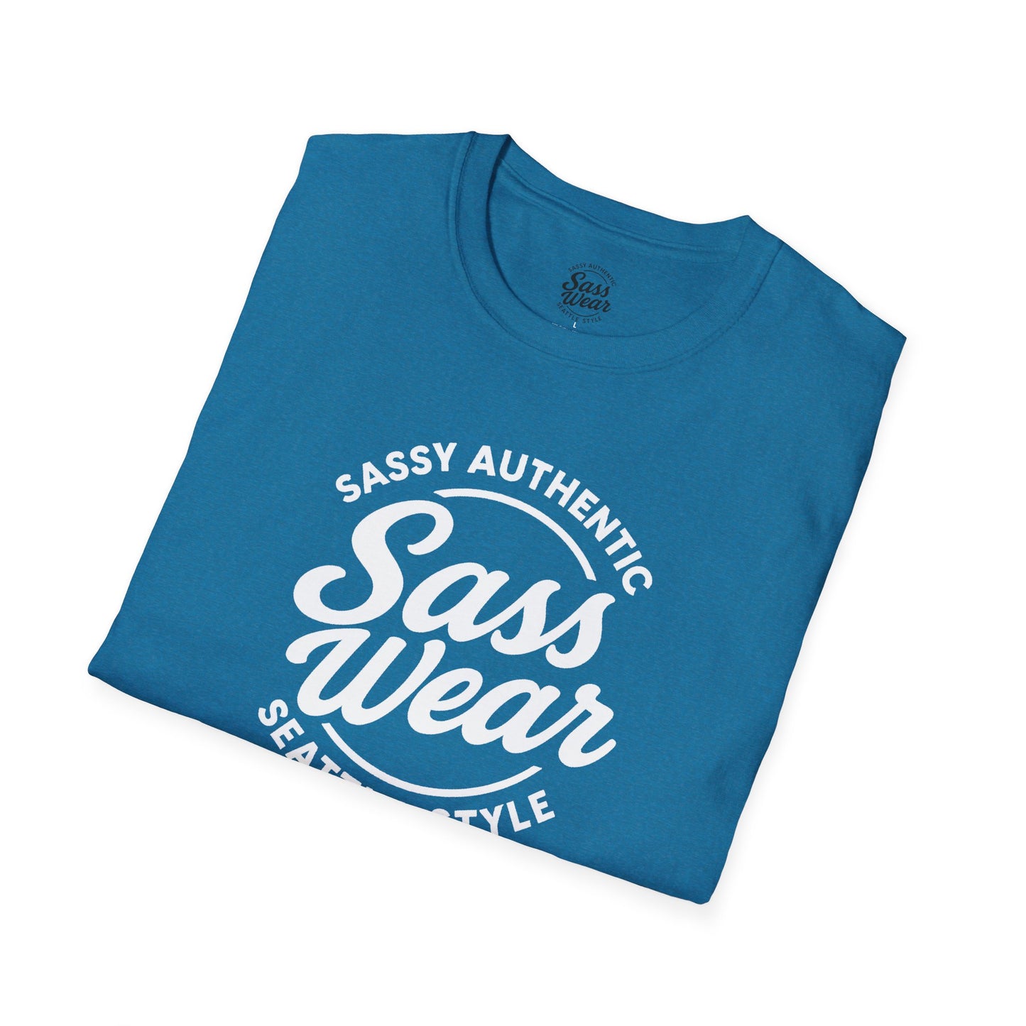 Sass Wear - Unisex Softstyle T-Shirt white logo