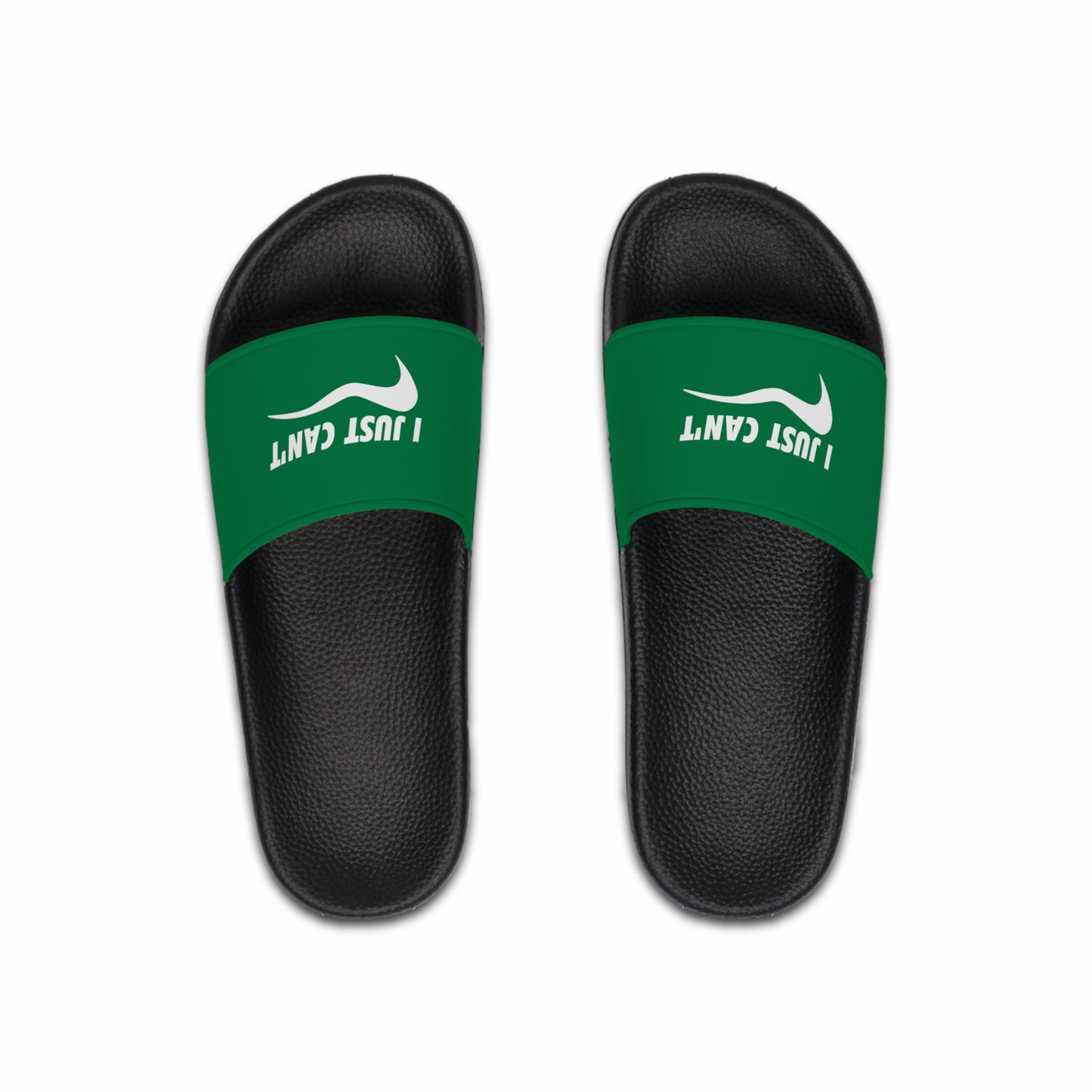 Green I Just Can't Men's Slide Sandals