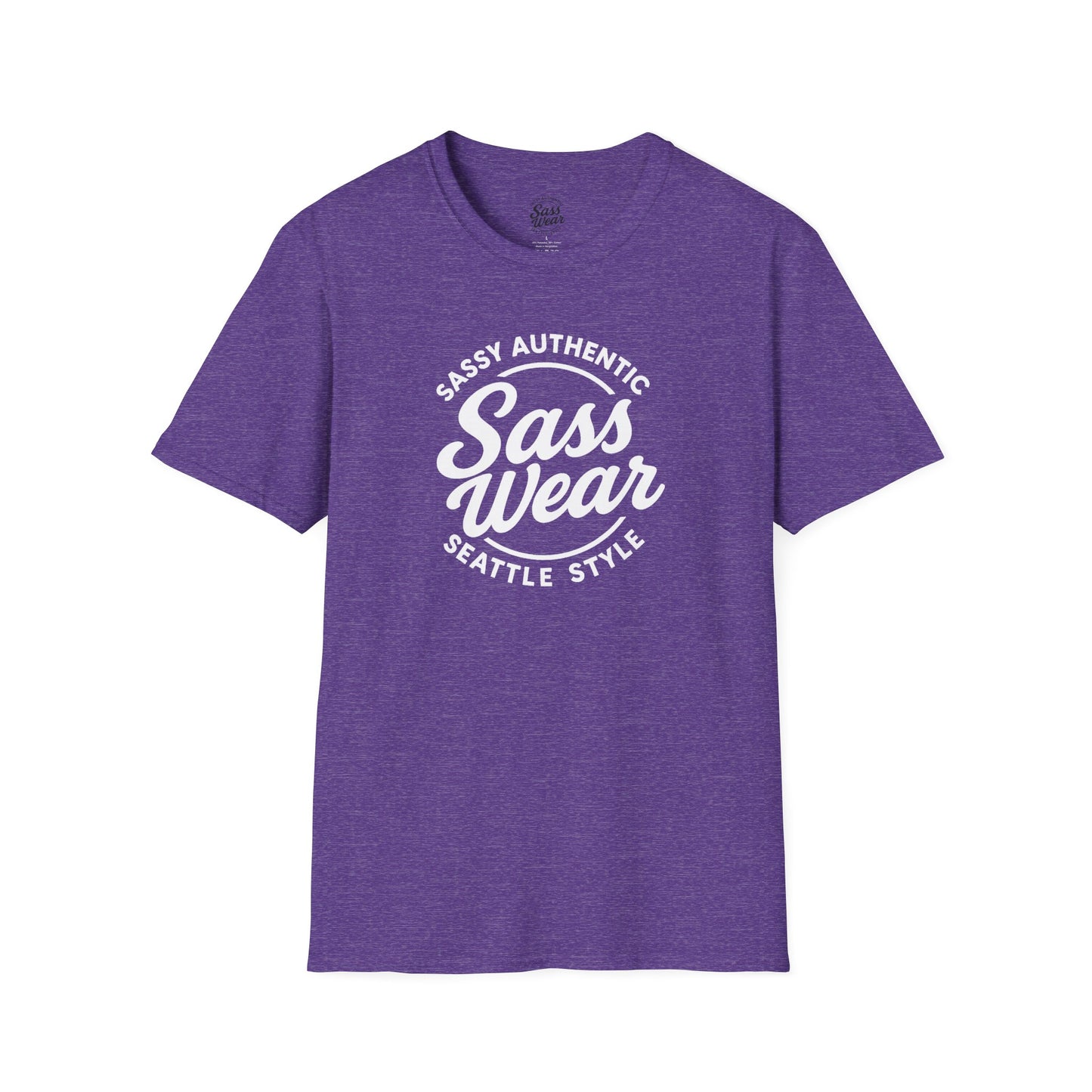 Sass Wear - Unisex Softstyle T-Shirt white logo