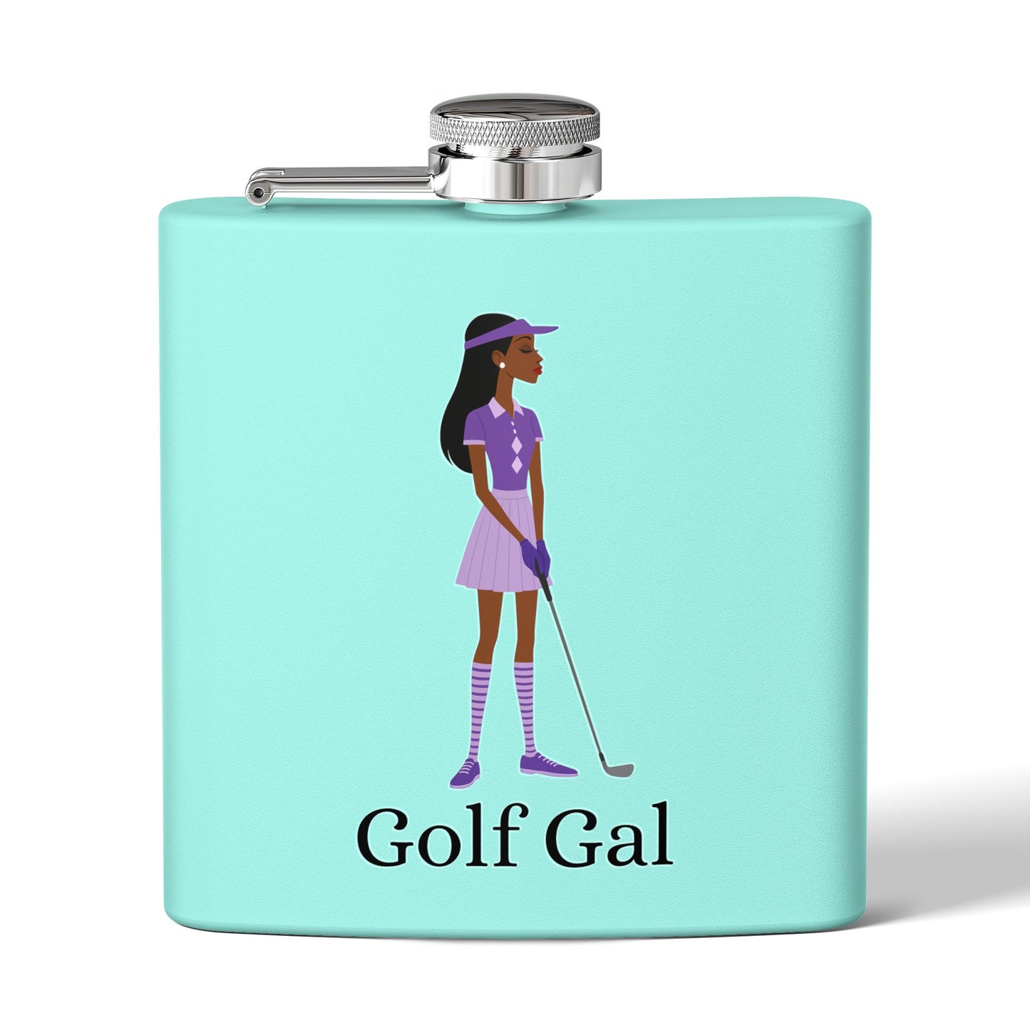 Golf Gal Sleek Stainless Steel Flask Violet