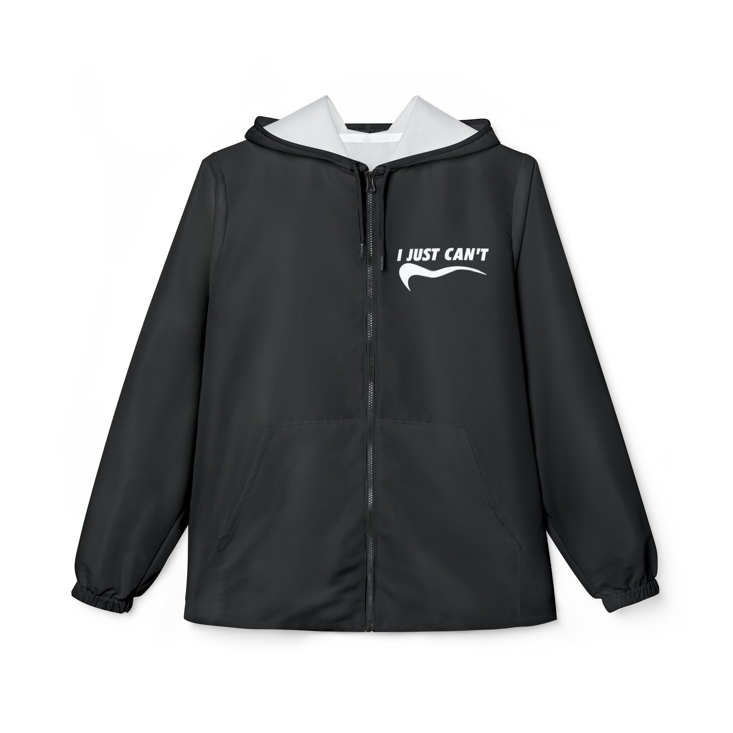 Black I Just Can't Windbreaker Jacket