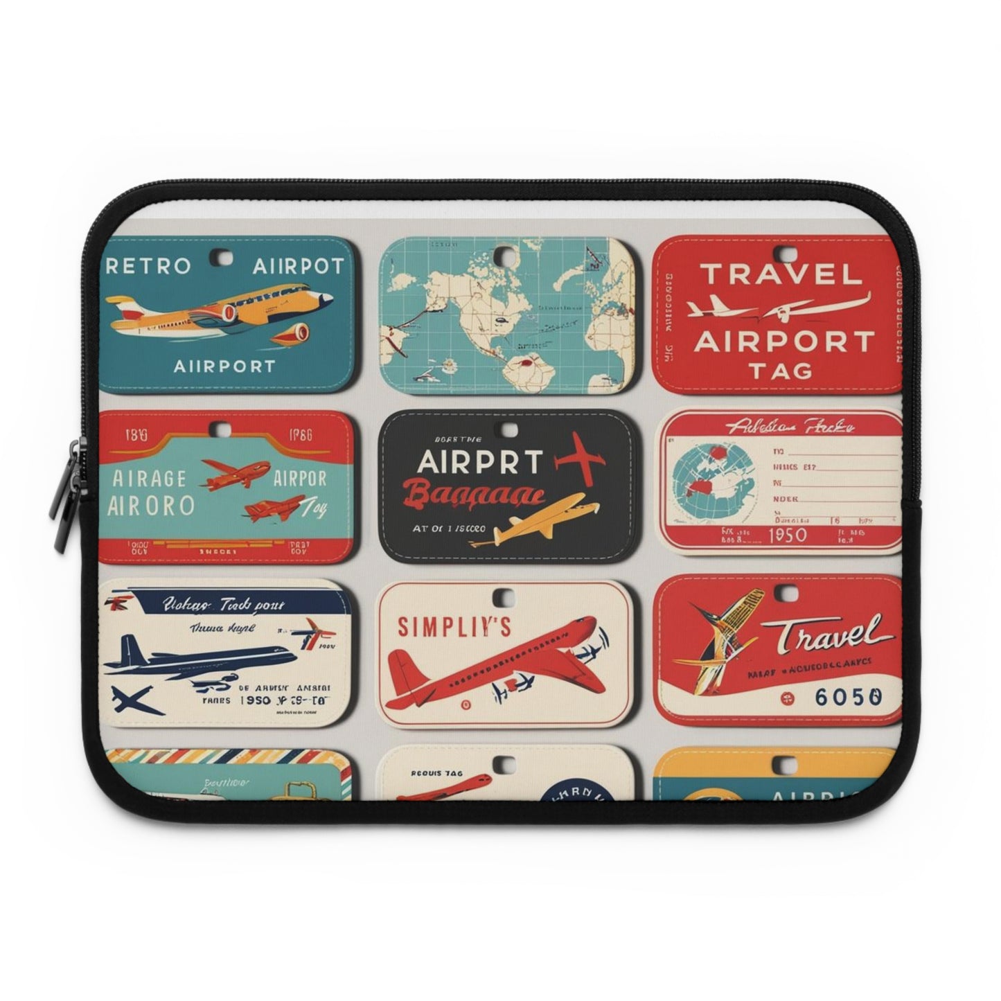 retro luggage tags Laptop Sleeve