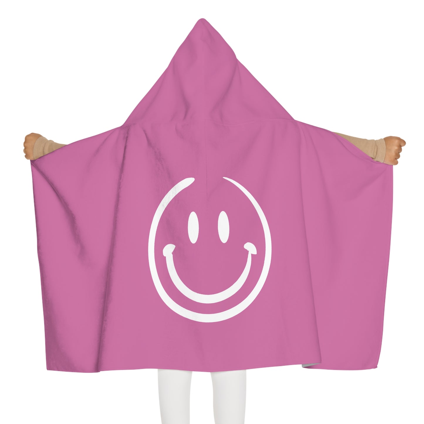 Pink Smiley Face Kids Hooded Towel/ Beach Cover-Up