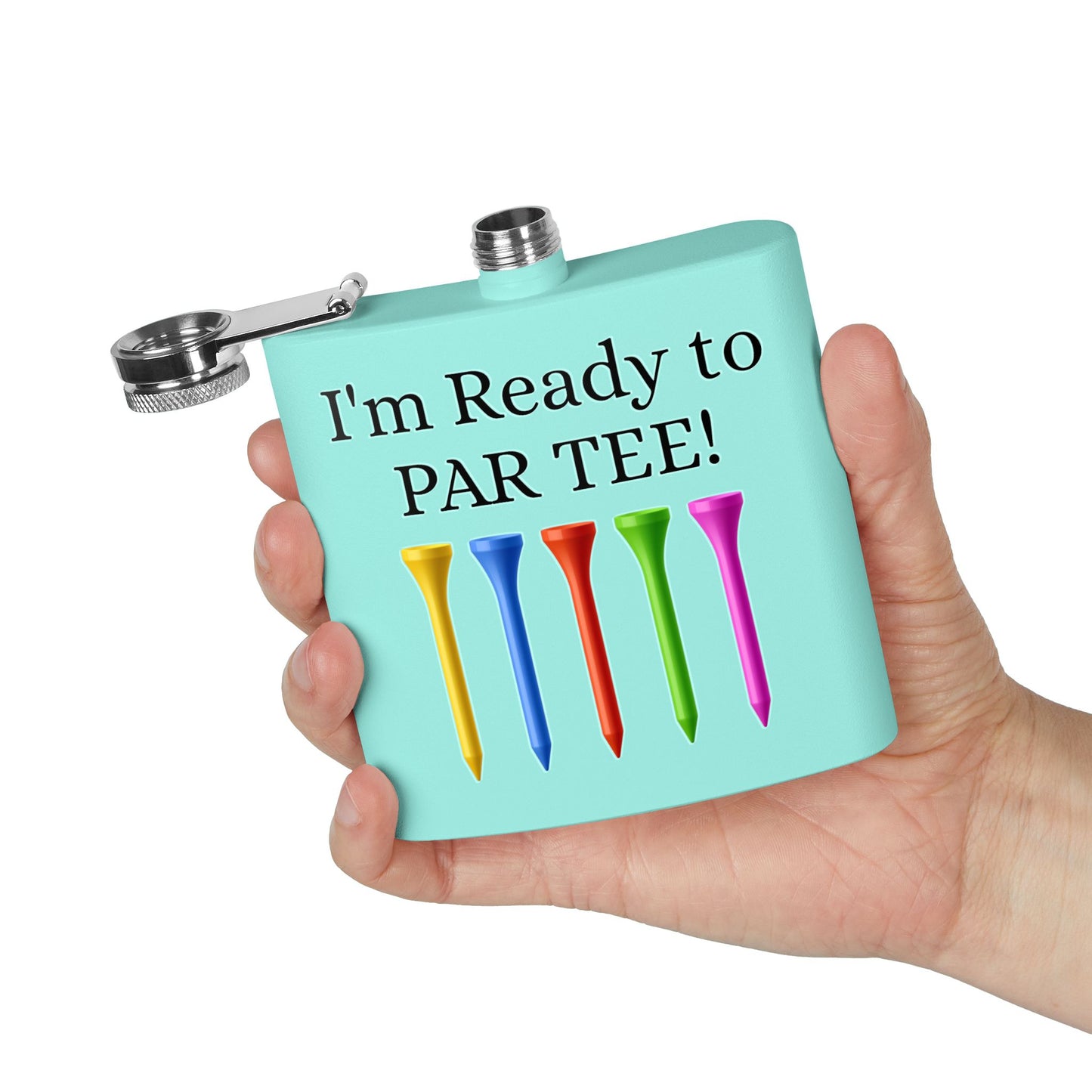 Ready to Par Tee Sleek Stainless Steel Flask