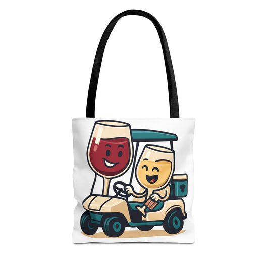 Wine Glasses in Golf Cart Tote Bag