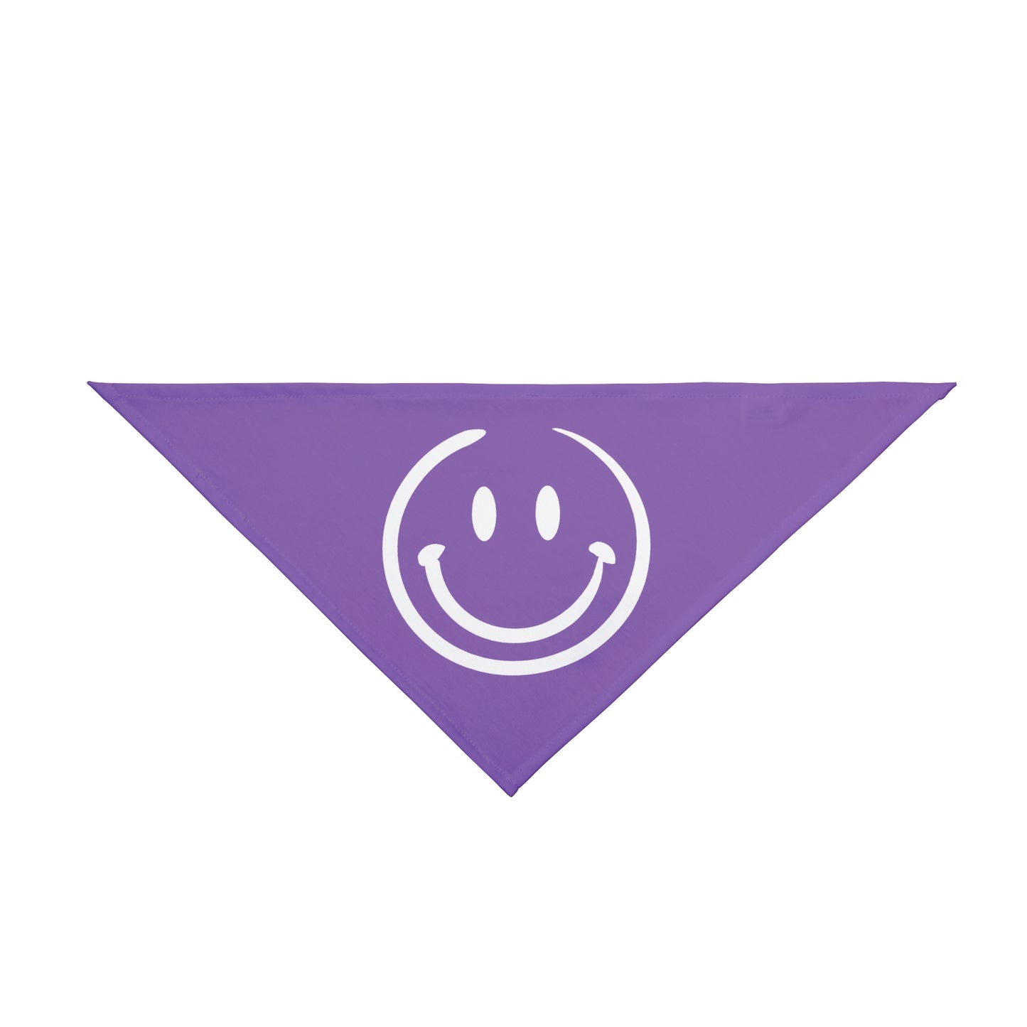 purple with white smiley face Pet Bandana