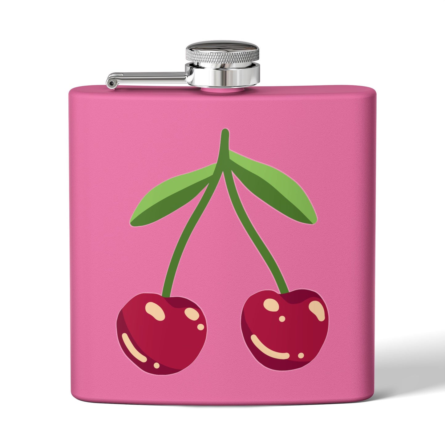Cherries Sleek Stainless Steel Flask
