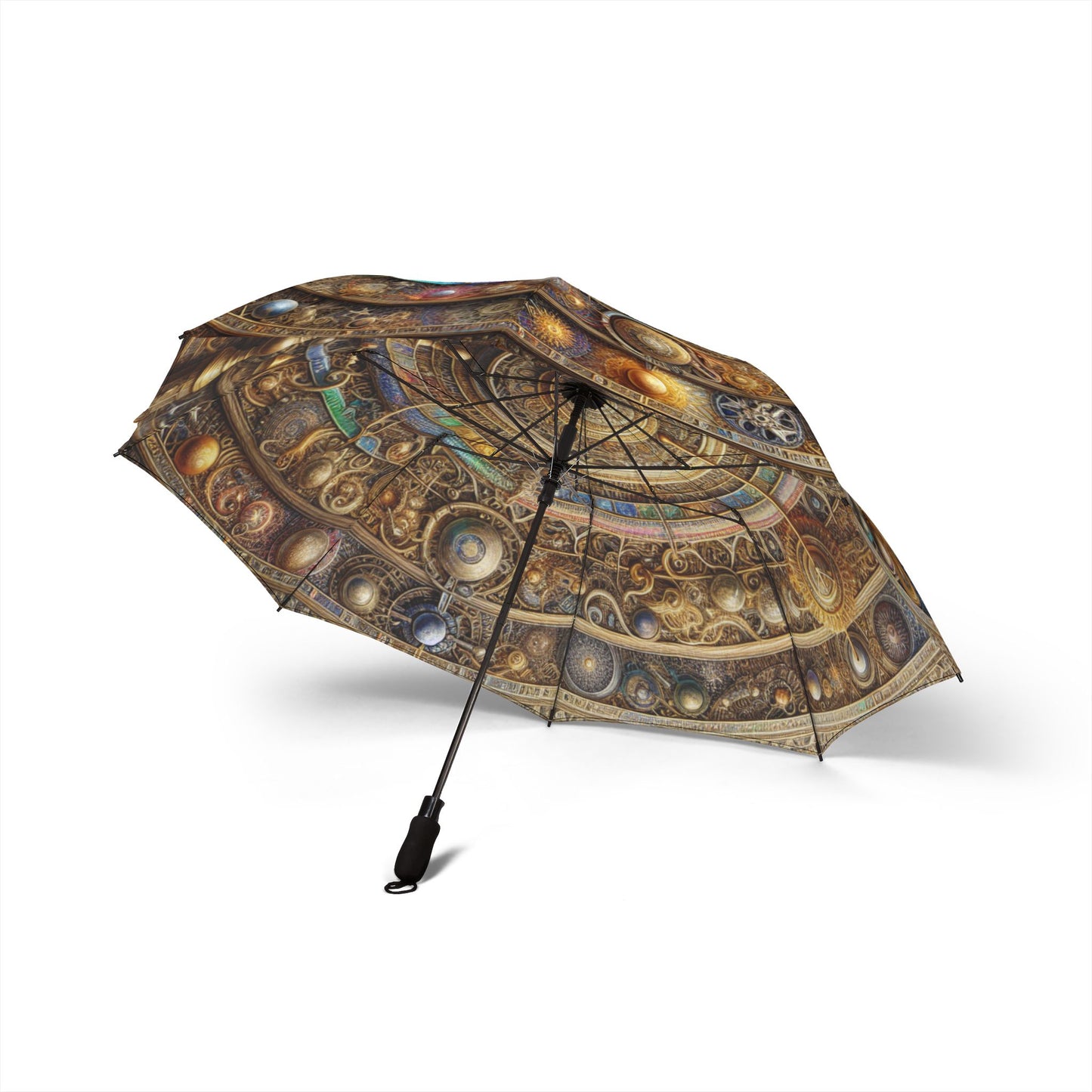 sun dial mandala Umbrella - Semi-Automatic Foldable Design