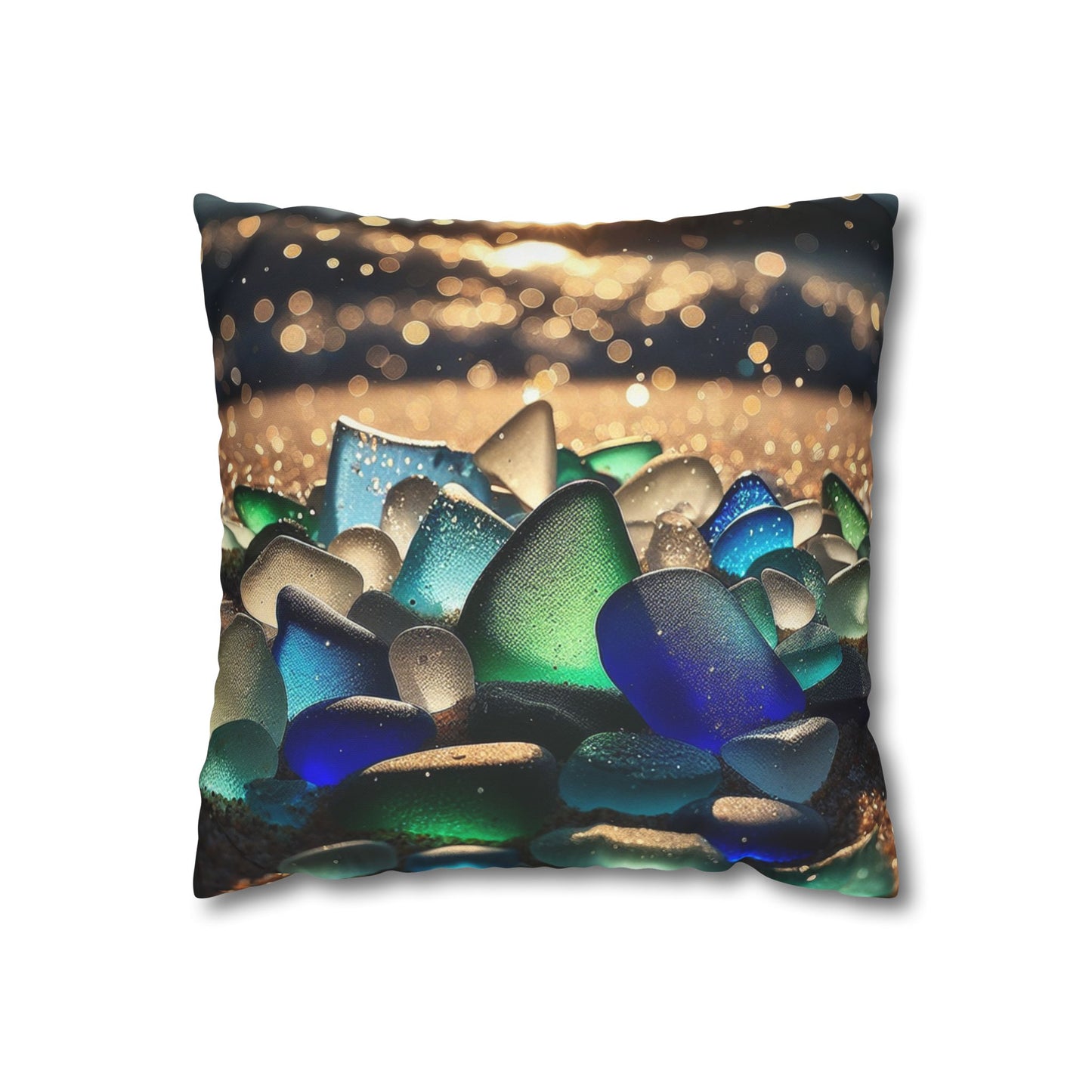 beach glass Pillow cover