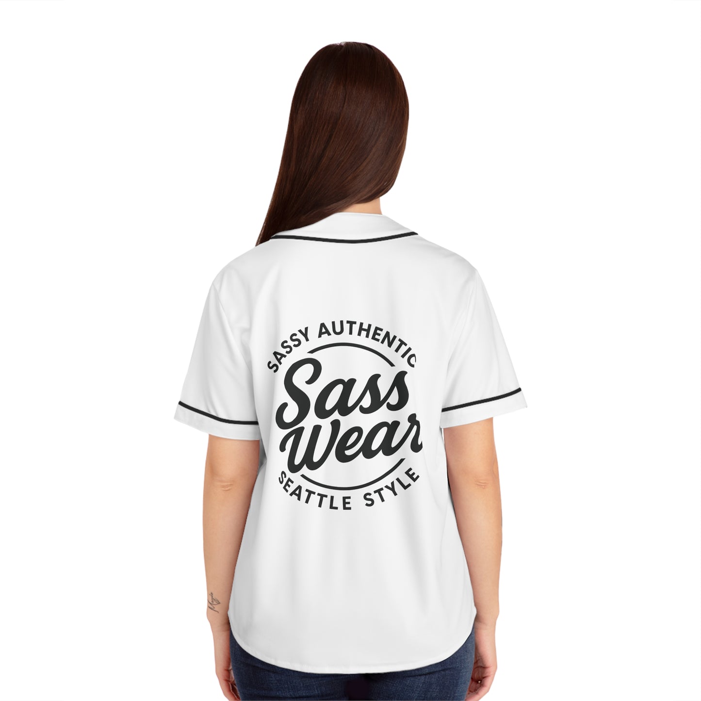 white Sass wear  Baseball Jersey