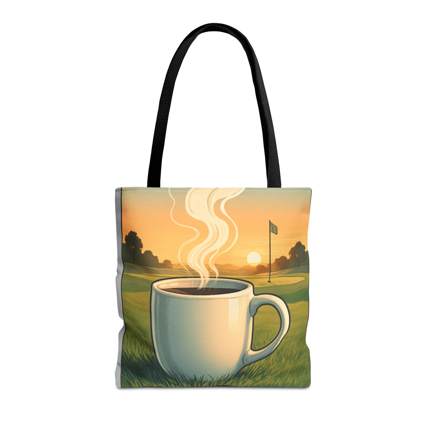 Coffee Golf Sunrise Tote Bag