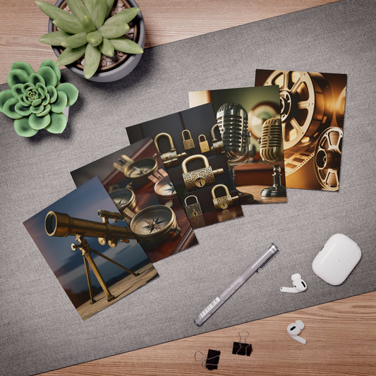 vintage brass variety Greeting Cards (5-Pack)