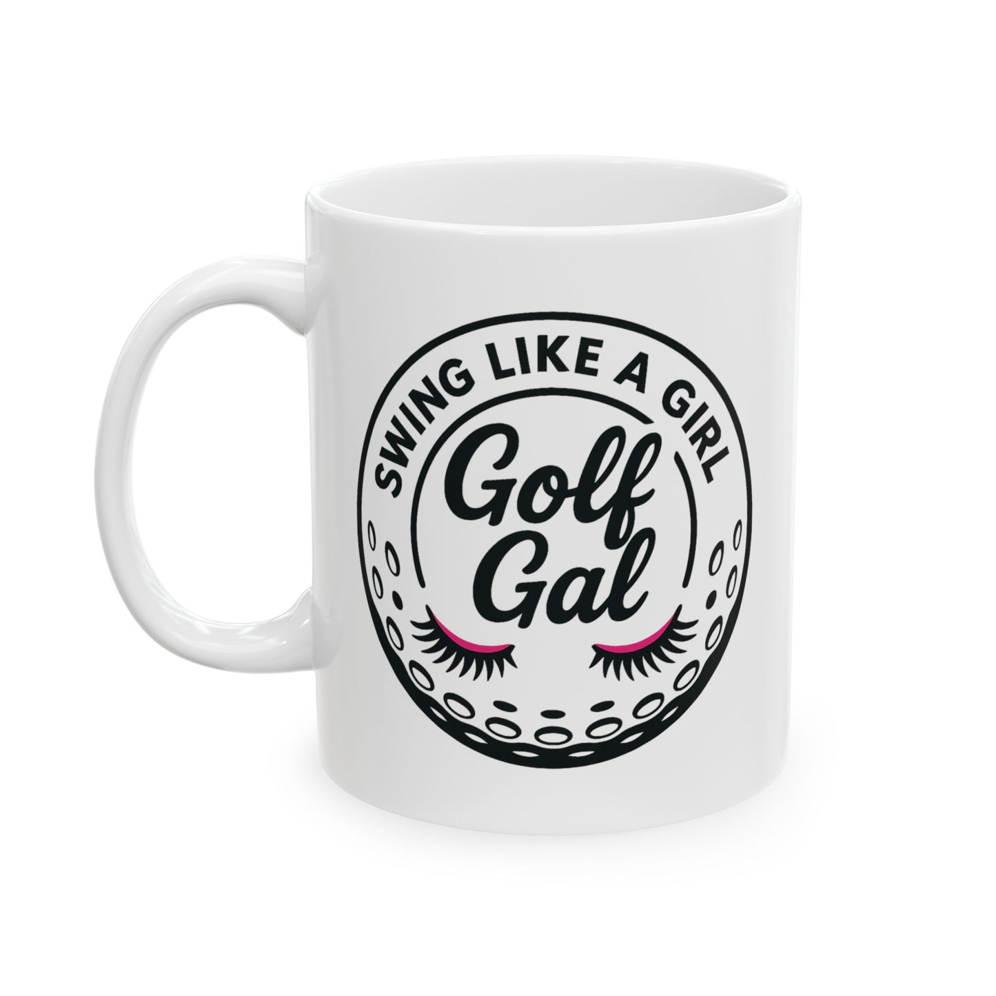 Golf Gal Ceramic Coffee Mug Ruby