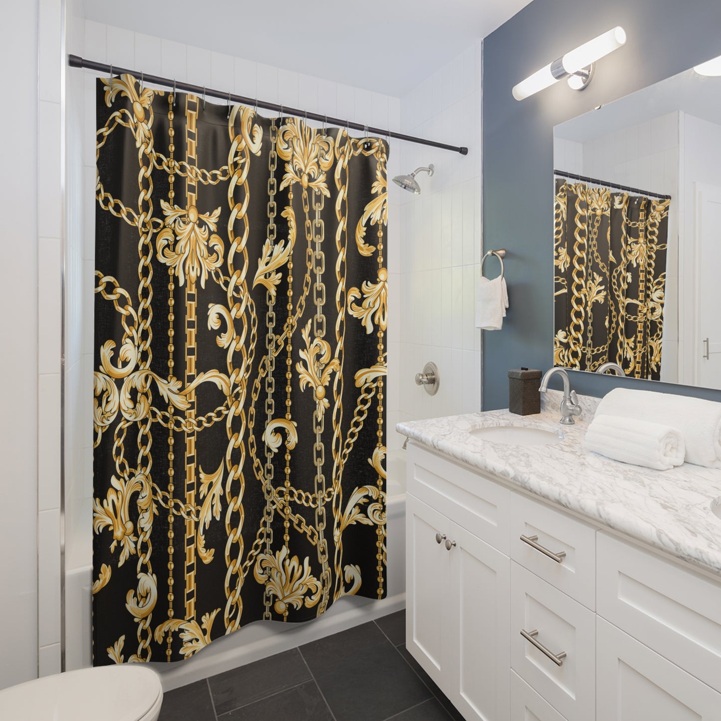 antique baroque Shower Curtains