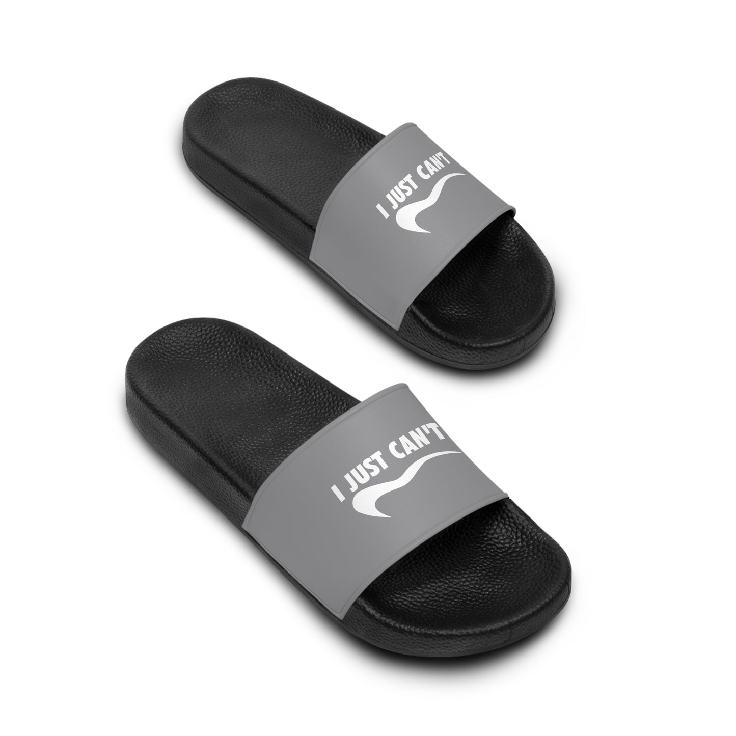 Grey I Just Can't  Women's Slide Sandals