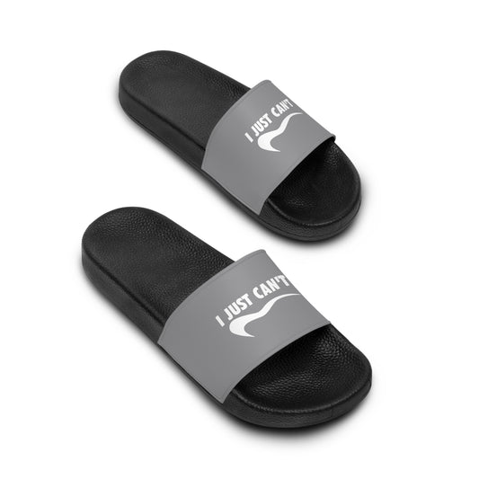 Grey I Just Can't  Women's Slide Sandals