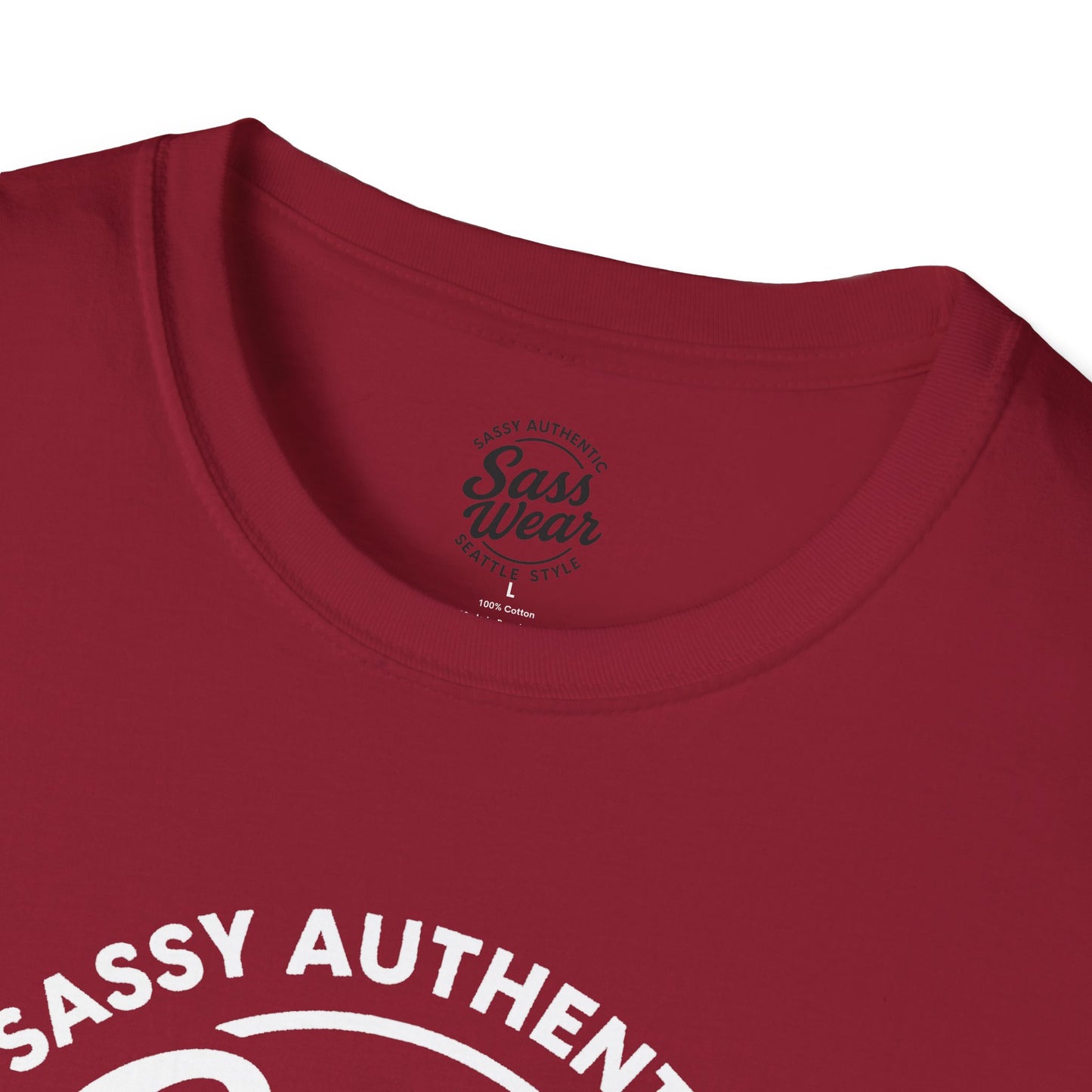 Sass Wear - Unisex Softstyle T-Shirt white logo