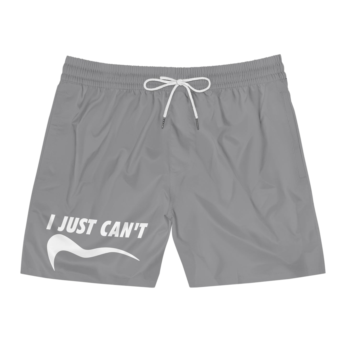 gray I just can't Men's Mid-Length Swim Shorts