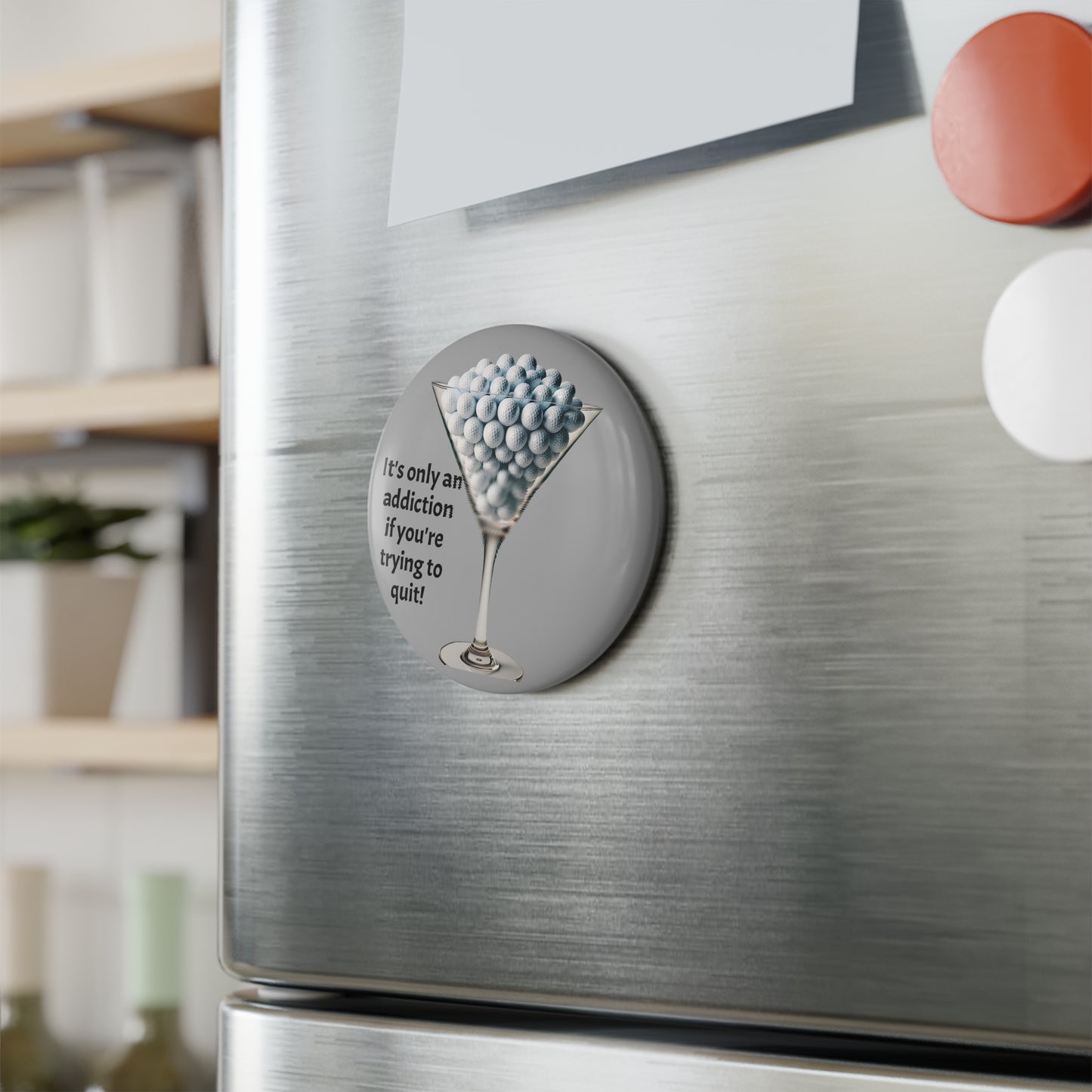 Golf Addiction Button Magnet
