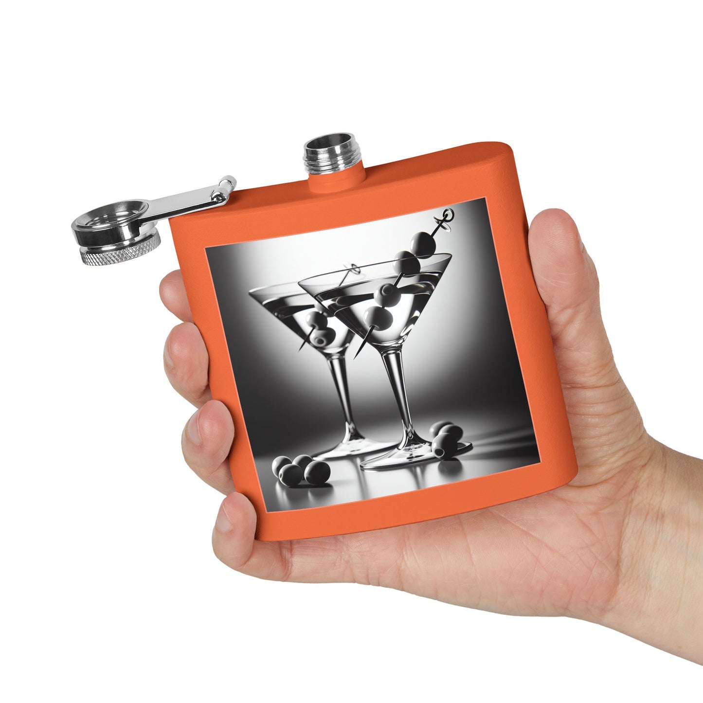 Martini Glass Sleek Stainless Steel Flask