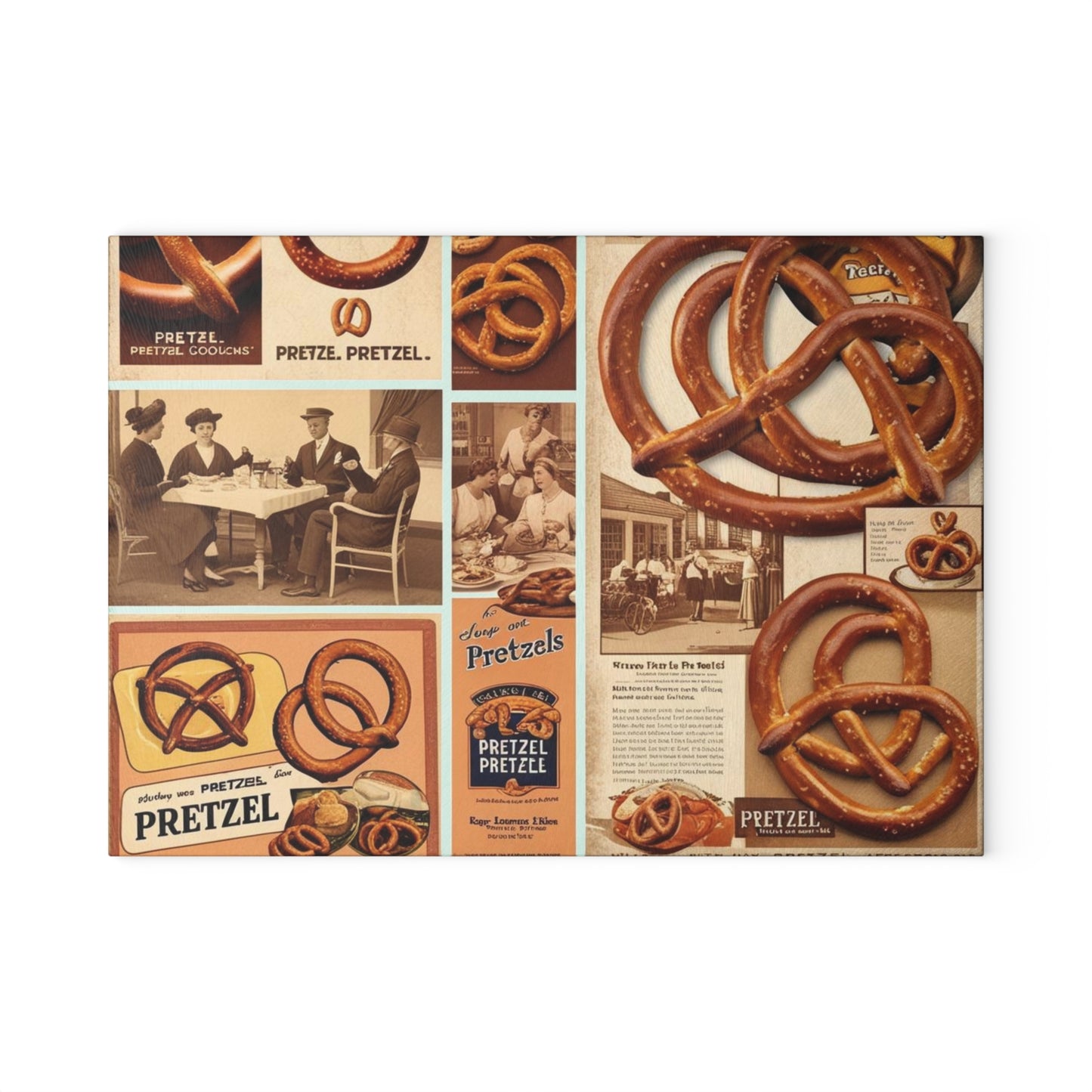 vintage pretzels glass Cutting Board