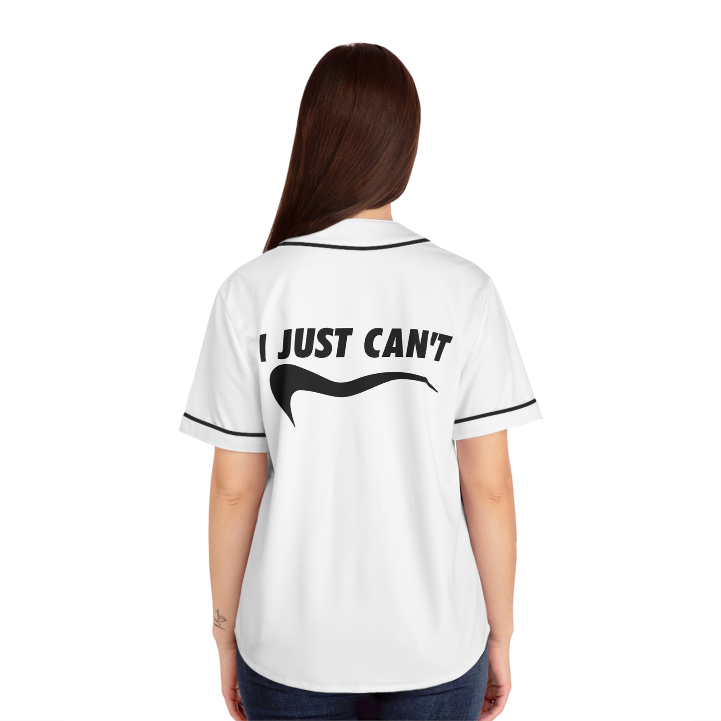 Women's Baseball Jersey, 'I Just Can't' Shirt, Fun Sports Tee, Casual Summer Outfit, Perfect for Game Day, Gift for Sports Lovers