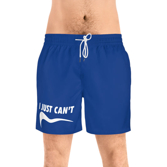 navy I just can't Men's Mid-Length Swim Shorts