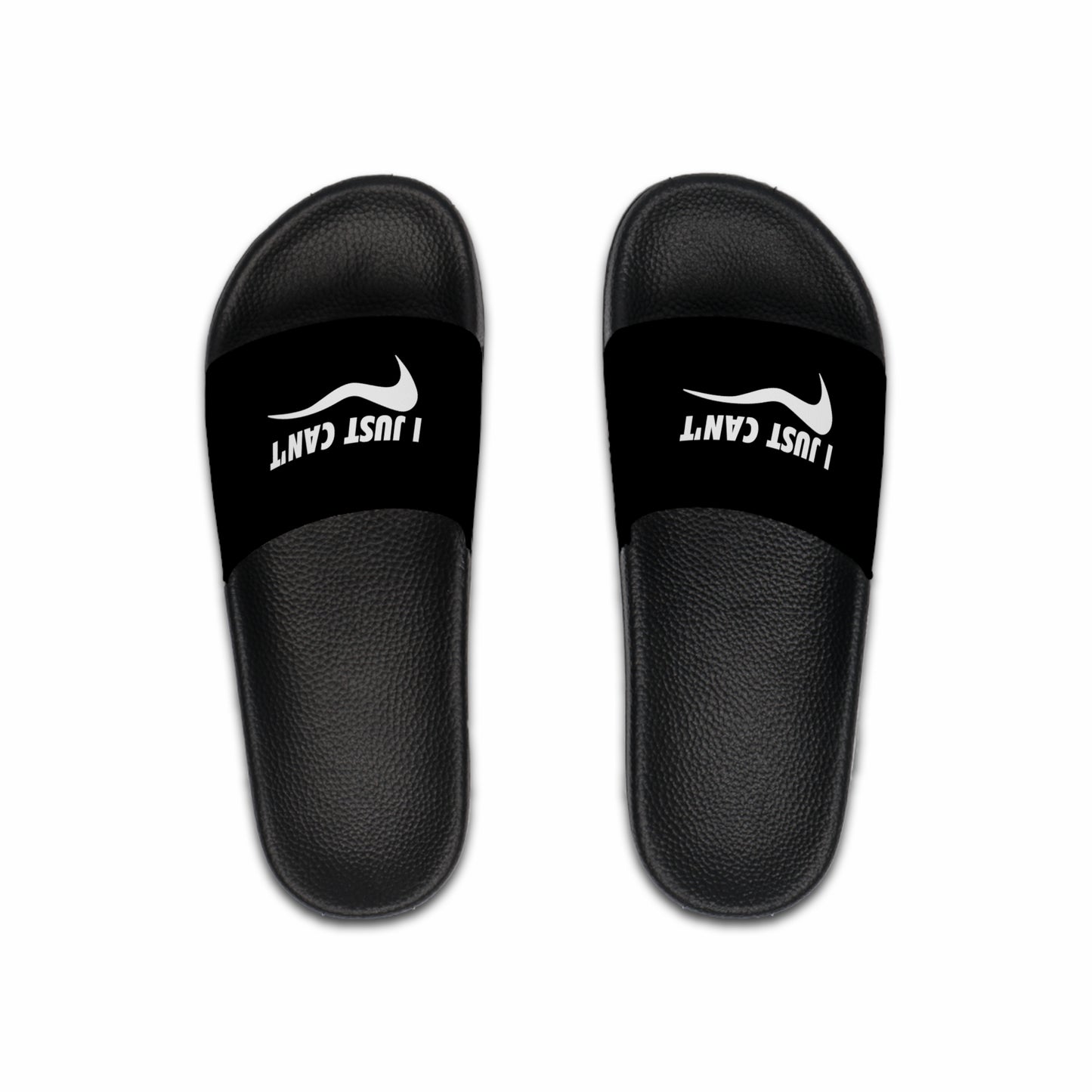 Black I Just Can't Men's Slide Sandals