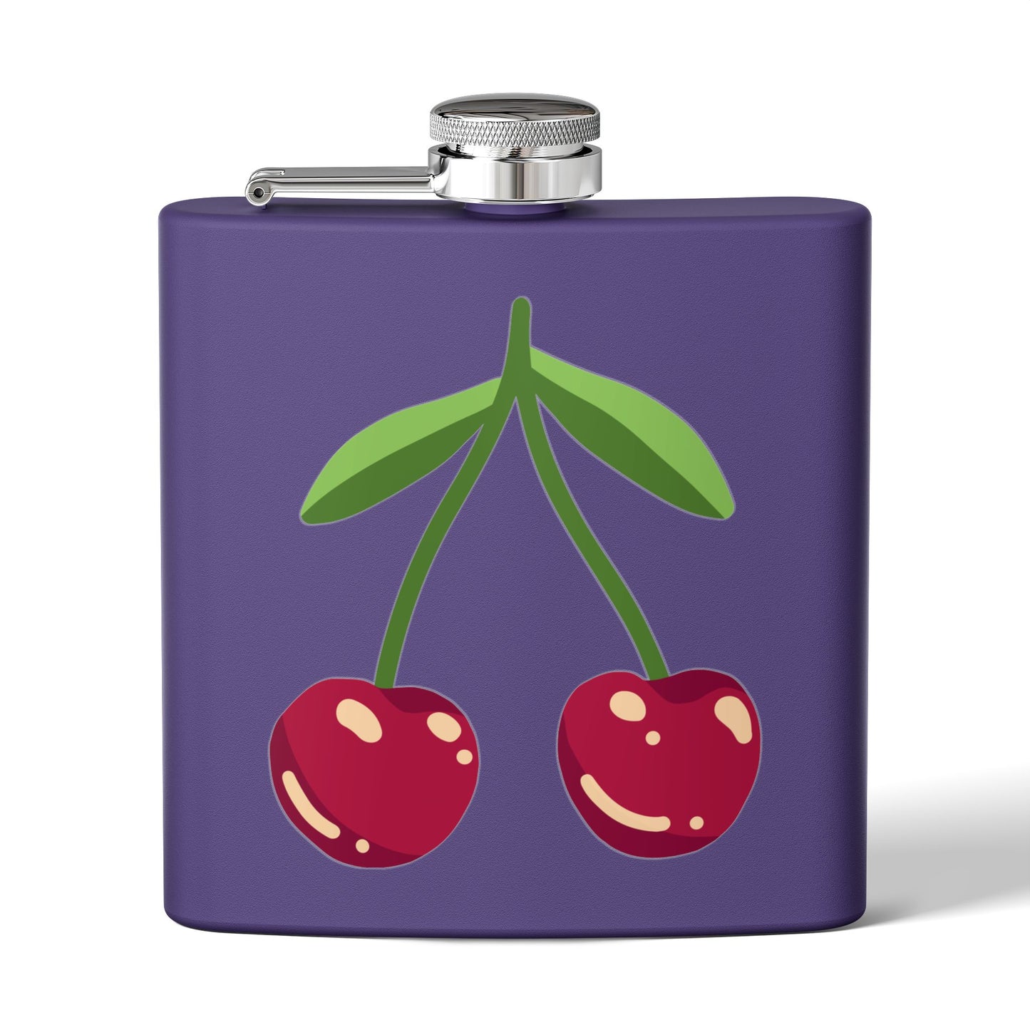 Cherries Sleek Stainless Steel Flask