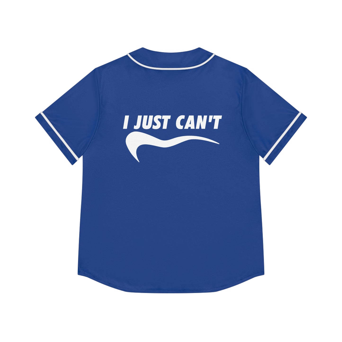 blue I just can't Women's Baseball Jersey