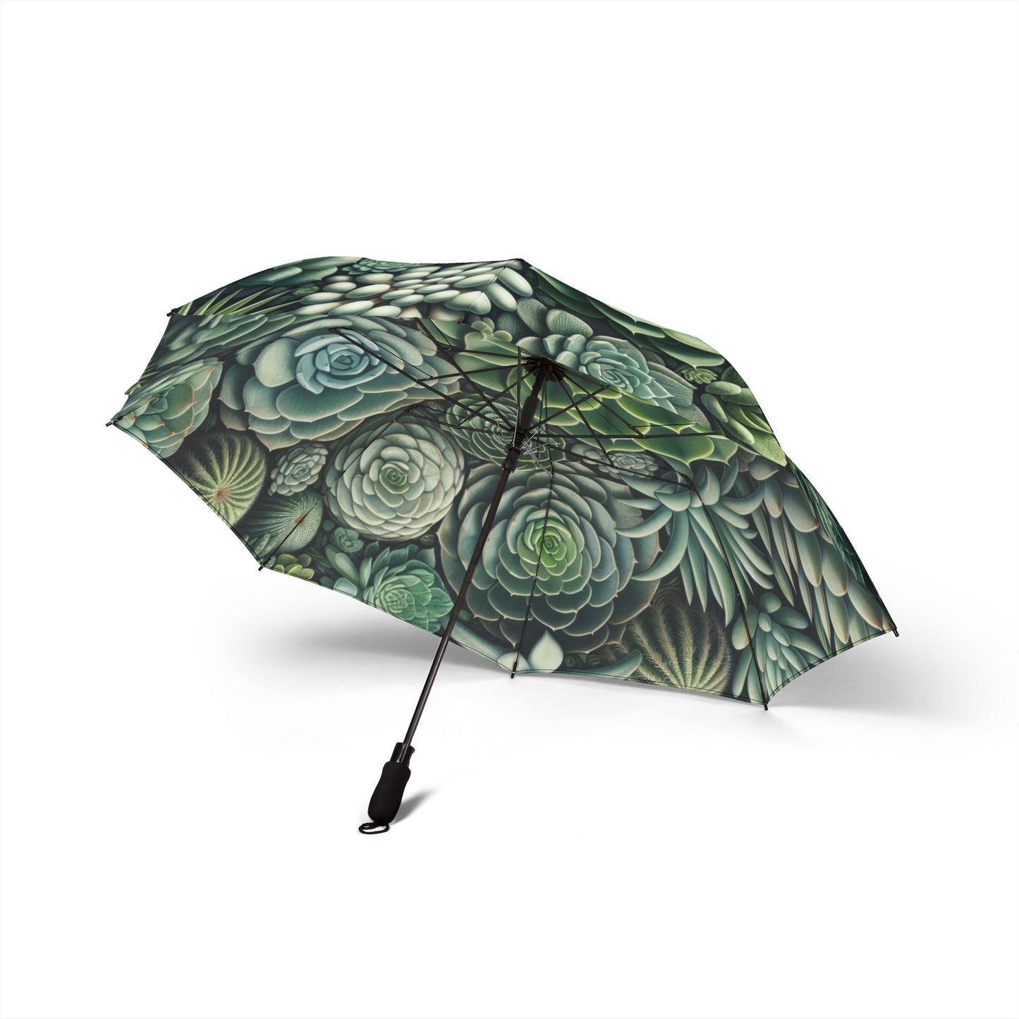 succulents Umbrella - Semi-Automatic Foldable Design