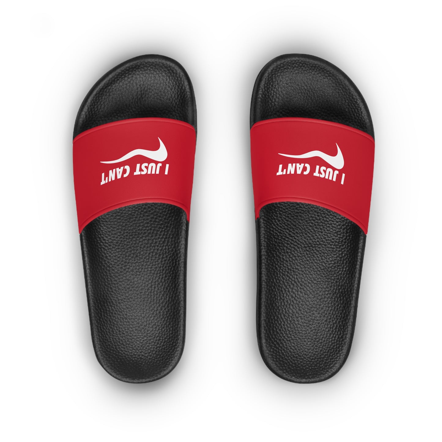 Red I Just Can't  Women's Slide Sandals