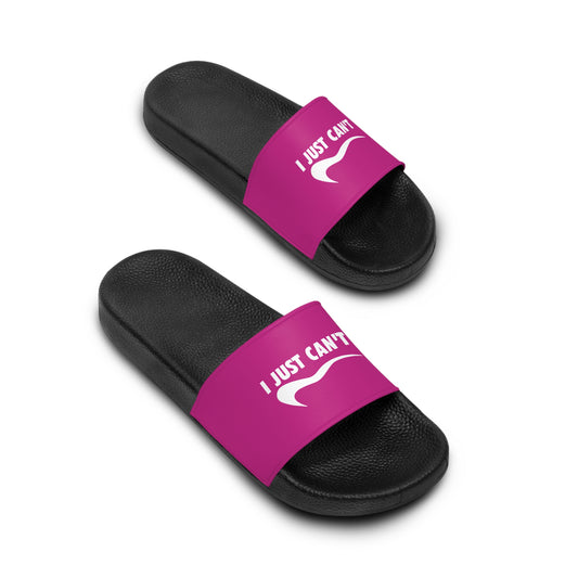 Hot Pink I Just Can't  Women's Slide Sandals