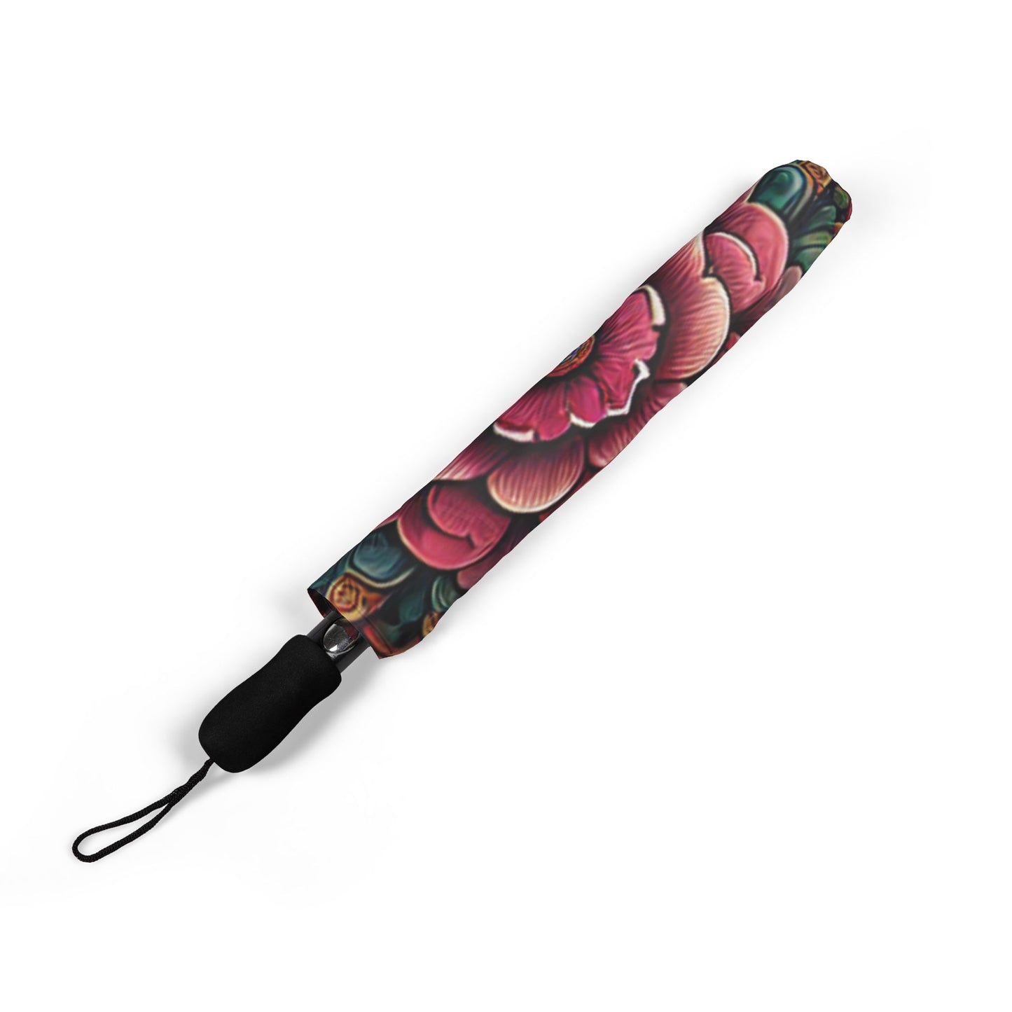 Floral mandala Umbrella - Semi-Automatic Foldable Design