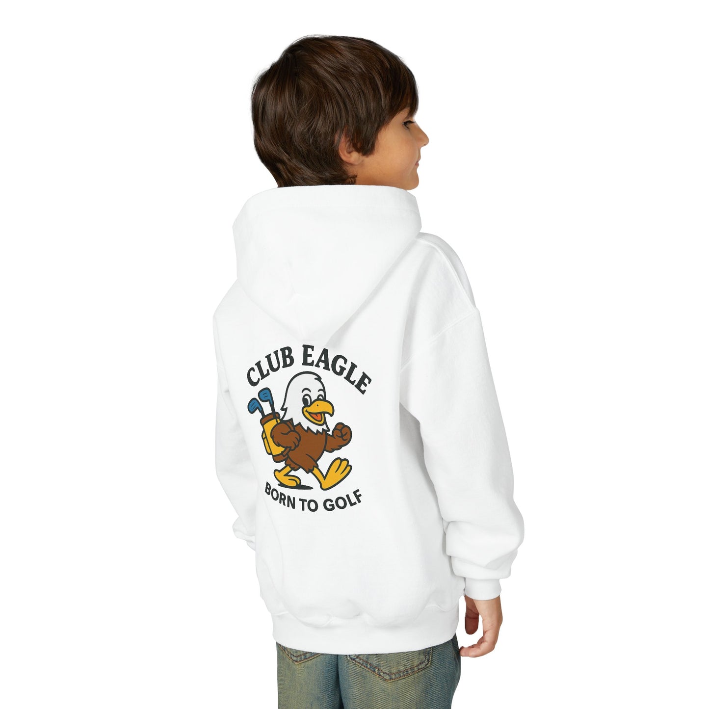 Club Eagle Born To Golf Youth Hoodie
