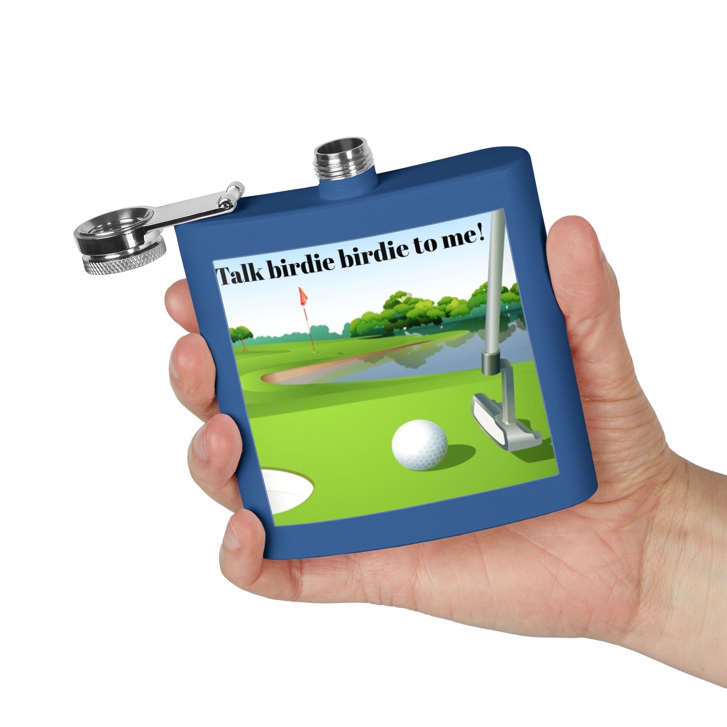 Talk Birdie to Me Sleek Stainless Steel Flask