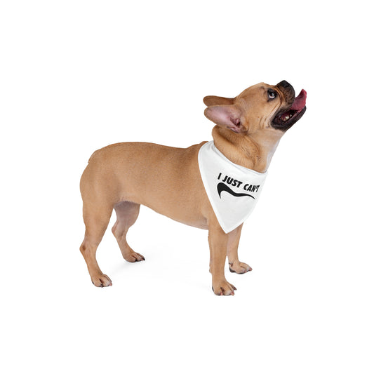 White I just can't Pet Bandana