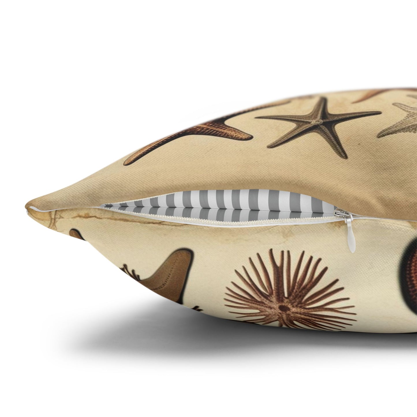 Vintage Starfish and seashells Canvas Pillow cover