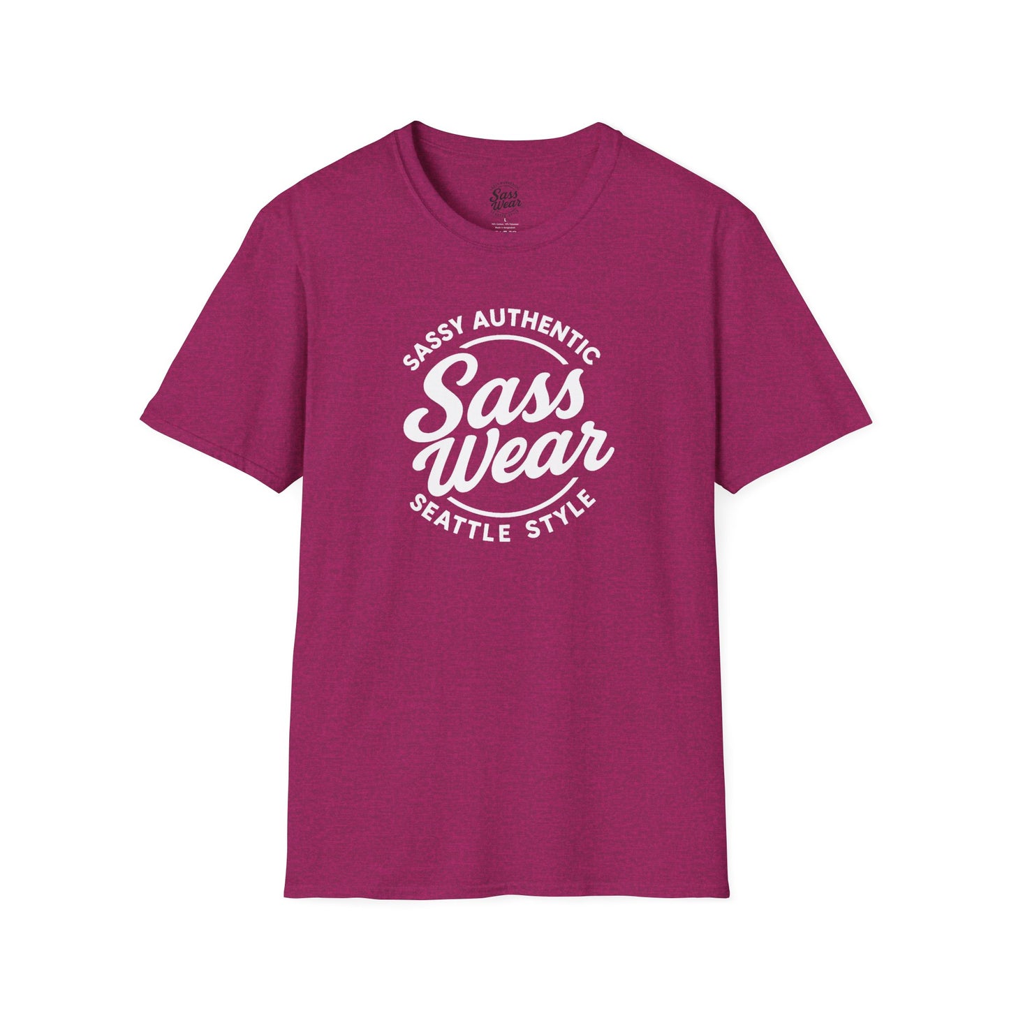 Sass Wear - Unisex Softstyle T-Shirt white logo
