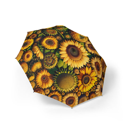sunflower Umbrella - Semi-Automatic Foldable Design