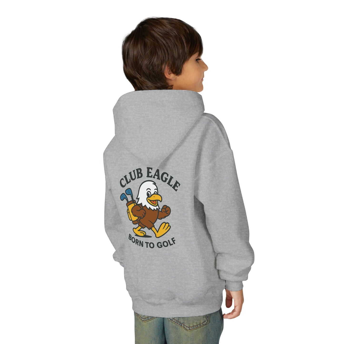 Club Eagle Born To Golf Youth Hoodie