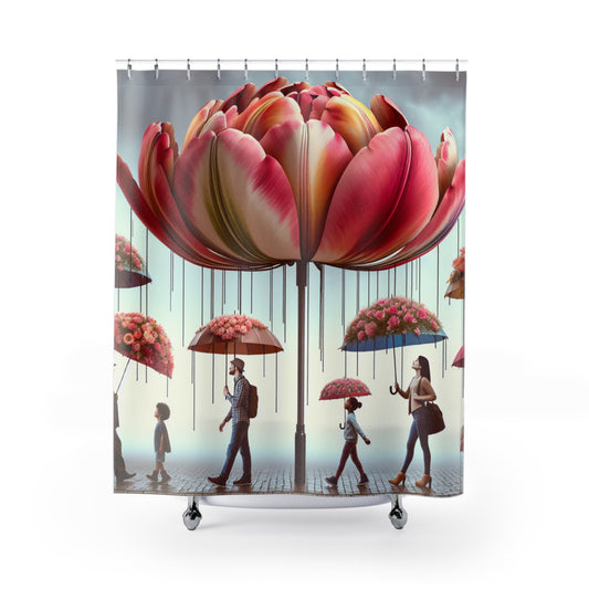 tulip umbrellas  Shower Curtains