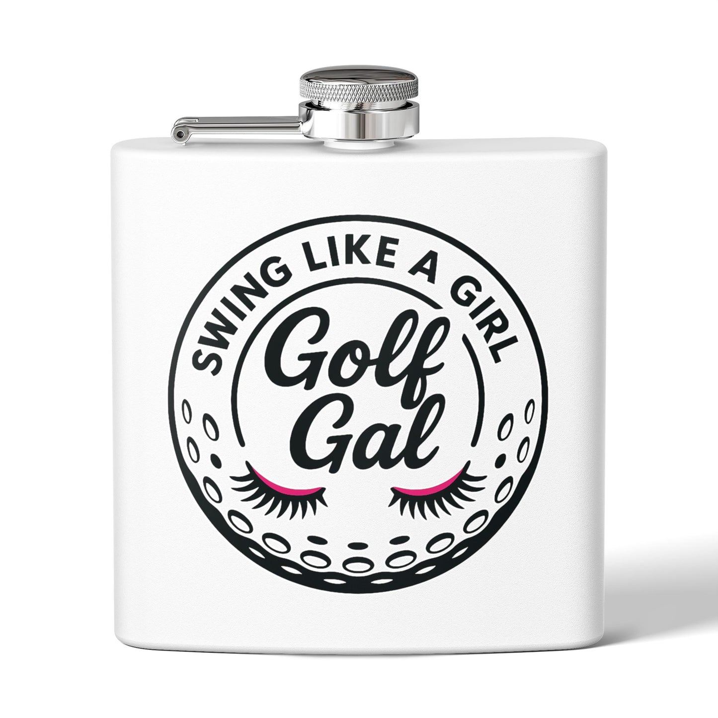 Swing Like A Girl Golf Gal Sleek Stainless Steel Flask