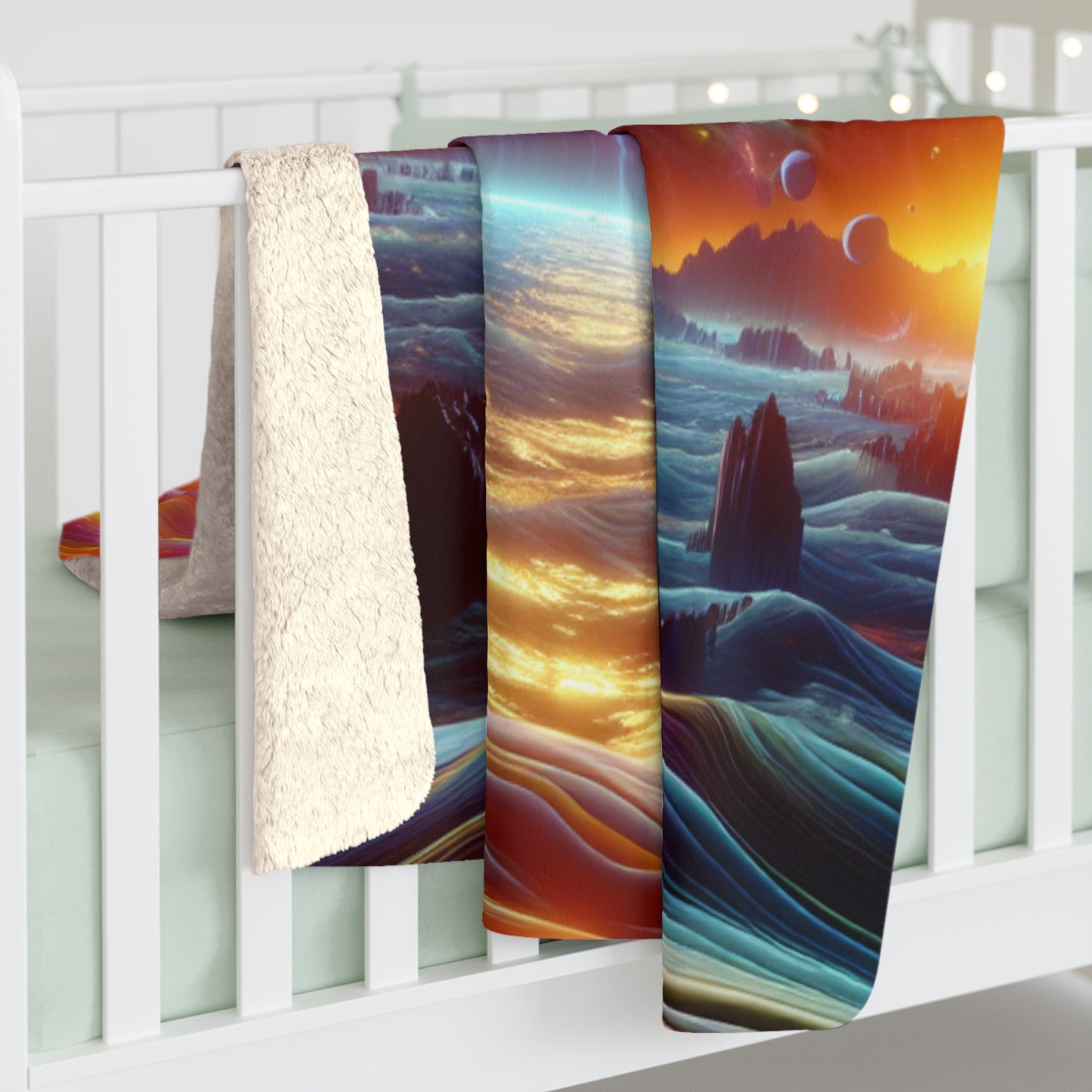 Surreal Sun Sherpa Fleece Blanket